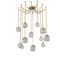 Hammerton SNB0039-12-GB-S-CH1-L3 - Gem Multi Light Pendant Multi Port Canopy Gilded Brass