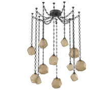 Hammerton SNB0039-12-MB-B-CH1-L3 - Gem Multi Light Pendant Multi Port Canopy Matte Black