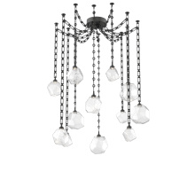 Hammerton SNB0039-12-MB-C-CH3-L3 - Gem Multi Light Pendant Multi Port Canopy Matte Black