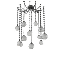 Hammerton SNB0039-12-MB-S-CH2-L1 - Gem Multi Light Pendant Multi Port Canopy Matte Black