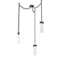 Hammerton SNB0042-03-FB-CG-CH2-L1 - Parallel Multi Light Pendant Multi Port Canopy Flat Bronze