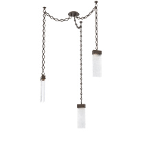 Hammerton SNB0042-03-FB-CR-CH1-L1 - Parallel Multi Light Pendant Multi Port Canopy Flat Bronze