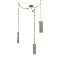 Hammerton SNB0042-03-GB-SG-CH1-L1 - Parallel Multi Light Pendant Multi Port Canopy Gilded Brass