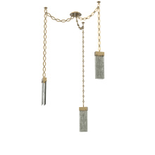 Hammerton SNB0042-03-GB-SG-CH2-L1 - Parallel Multi Light Pendant Multi Port Canopy Gilded Brass