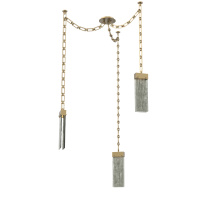 Hammerton SNB0042-03-GB-SG-CH3-L3 - Parallel Multi Light Pendant Multi Port Canopy Gilded Brass
