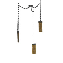 Hammerton SNB0042-03-MB-BG-CH3-L1 - Parallel Multi Light Pendant Multi Port Canopy Matte Black