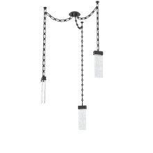 Hammerton SNB0042-03-MB-CG-CH3-L3 - Parallel Multi Light Pendant Multi Port Canopy Matte Black