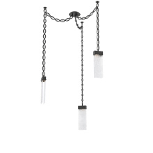 Hammerton SNB0042-03-MB-CR-CH2-L3 - Parallel Multi Light Pendant Multi Port Canopy Matte Black