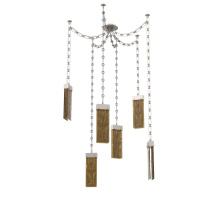 Hammerton SNB0042-06-BS-BG-CH3-L3 - Parallel Multi Light Pendant Multi Port Canopy Beige Silver