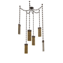 Hammerton SNB0042-06-FB-BG-CH3-L3 - Parallel Multi Light Pendant Multi Port Canopy Flat Bronze