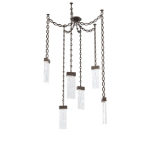 Hammerton SNB0042-06-FB-CG-CH2-L1 - Parallel Multi Light Pendant Multi Port Canopy Flat Bronze