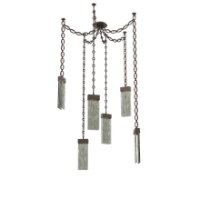 Hammerton SNB0042-06-FB-SG-CH2-L3 - Parallel Multi Light Pendant Multi Port Canopy Flat Bronze