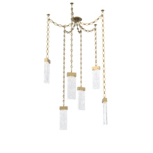 Hammerton SNB0042-06-GB-CG-CH1-L1 - Parallel Multi Light Pendant Multi Port Canopy Gilded Brass
