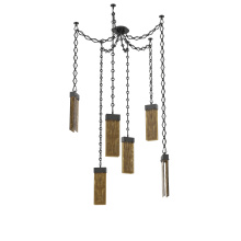 Hammerton SNB0042-06-MB-BG-CH1-L1 - Parallel Multi Light Pendant Multi Port Canopy Matte Black