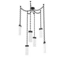 Hammerton SNB0042-06-MB-CG-CH2-L1 - Parallel Multi Light Pendant Multi Port Canopy Matte Black