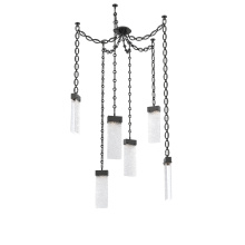 Hammerton SNB0042-06-MB-CR-CH2-L1 - Parallel Multi Light Pendant Multi Port Canopy Matte Black