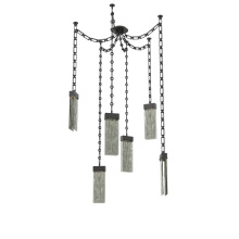 Hammerton SNB0042-06-MB-SG-CH3-L1 - Parallel Multi Light Pendant Multi Port Canopy Matte Black