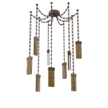 Hammerton SNB0042-09-FB-BG-CH3-L1 - Parallel Multi Light Pendant Multi Port Canopy Flat Bronze