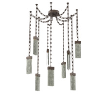 Hammerton SNB0042-09-FB-SG-CH3-L1 - Parallel Multi Light Pendant Multi Port Canopy Flat Bronze