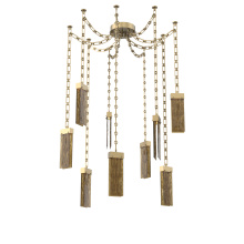 Hammerton SNB0042-09-GB-BG-CH3-L1 - Parallel Multi Light Pendant Multi Port Canopy Gilded Brass