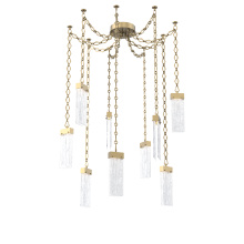 Hammerton SNB0042-09-GB-CG-CH1-L3 - Parallel Multi Light Pendant Multi Port Canopy Gilded Brass