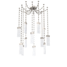 Hammerton SNB0042-12-BS-CG-CH3-L3 - Parallel Multi Light Pendant Multi Port Canopy Beige Silver