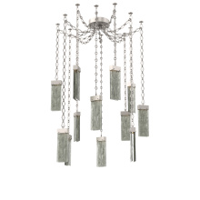 Hammerton SNB0042-12-BS-SG-CH1-L3 - Parallel Multi Light Pendant Multi Port Canopy Beige Silver