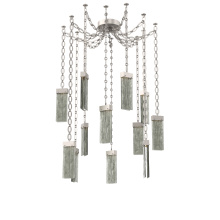 Hammerton SNB0042-12-BS-SG-CH2-L1 - Parallel Multi Light Pendant Multi Port Canopy Beige Silver