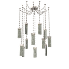 Hammerton SNB0042-12-BS-SG-CH3-L1 - Parallel Multi Light Pendant Multi Port Canopy Beige Silver