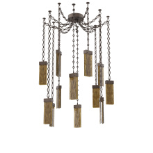 Hammerton SNB0042-12-FB-BG-CH1-L1 - Parallel Multi Light Pendant Multi Port Canopy Flat Bronze