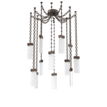 Hammerton SNB0042-12-FB-CR-CH2-L3 - Parallel Multi Light Pendant Multi Port Canopy Flat Bronze