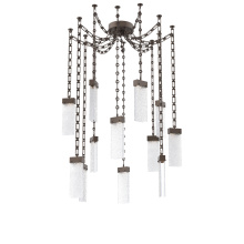 Hammerton SNB0042-12-FB-CR-CH3-L3 - Parallel Multi Light Pendant Multi Port Canopy Flat Bronze