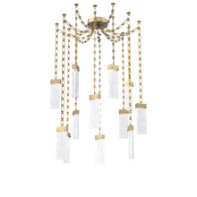 Hammerton SNB0042-12-GB-CG-CH3-L3 - Parallel Multi Light Pendant Multi Port Canopy Gilded Brass