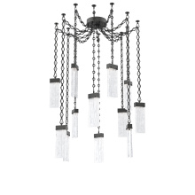 Hammerton SNB0042-12-MB-CG-CH1-L1 - Parallel Multi Light Pendant Multi Port Canopy Matte Black