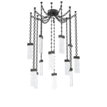 Hammerton SNB0042-12-MB-CG-CH2-L1 - Parallel Multi Light Pendant Multi Port Canopy Matte Black