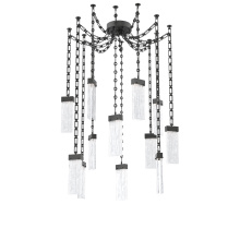 Hammerton SNB0042-12-MB-CG-CH3-L1 - Parallel Multi Light Pendant Multi Port Canopy Matte Black