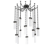 Hammerton SNB0042-12-MB-CR-CH3-L3 - Parallel Multi Light Pendant Multi Port Canopy Matte Black