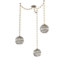 Hammerton SNB0047-03-GB-OS-CH3-E2 - Terra Multi Light Pendant Multi Port Canopy Gilded Brass