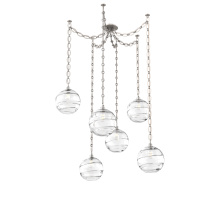 Hammerton SNB0047-06-BS-OC-CH2-E2 - Terra Multi Light Pendant Multi Port Canopy Beige Silver