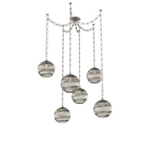Hammerton SNB0047-06-BS-OS-CH2-E2 - Terra Multi Light Pendant Multi Port Canopy Beige Silver