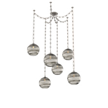 Hammerton SNB0047-06-BS-OS-CH3-E2 - Terra Multi Light Pendant Multi Port Canopy Beige Silver