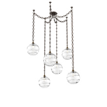Hammerton SNB0047-06-FB-OC-CH1-E2 - Terra Multi Light Pendant Multi Port Canopy Flat Bronze