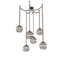 Hammerton SNB0047-06-FB-OS-CH2-E2 - Terra Multi Light Pendant Multi Port Canopy Flat Bronze
