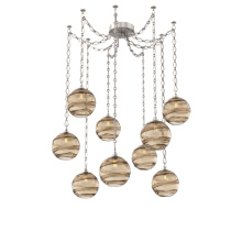 Hammerton SNB0047-09-BS-OB-CH1-E2 - Terra Multi Light Pendant Multi Port Canopy Beige Silver