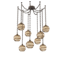 Hammerton SNB0047-09-FB-OB-CH1-E2 - Terra Multi Light Pendant Multi Port Canopy Flat Bronze