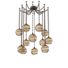Hammerton SNB0047-12-FB-OB-CH2-E2 - Terra Multi Light Pendant Multi Port Canopy Flat Bronze