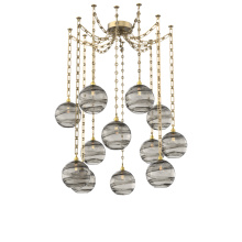 Hammerton SNB0047-12-GB-OS-CH3-E2 - Terra Multi Light Pendant Multi Port Canopy Gilded Brass