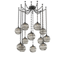 Hammerton SNB0047-12-MB-OS-CH1-E2 - Terra Multi Light Pendant Multi Port Canopy Matte Black