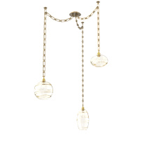Hammerton SNB0048-03-GB-OA-CH3-E2 - Misto Multi Light Pendant Multi Port Canopy Gilded Brass