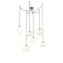 Hammerton SNB0048-06-BS-OA-CH2-E2 - Misto Multi Light Pendant Multi Port Canopy Beige Silver